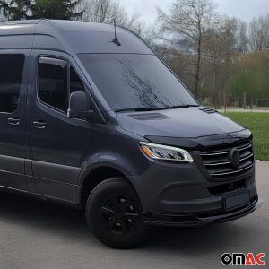 Mercedes Benz Sprinter W907 Front Bumper Lip - Omac - ABS - black - 2018